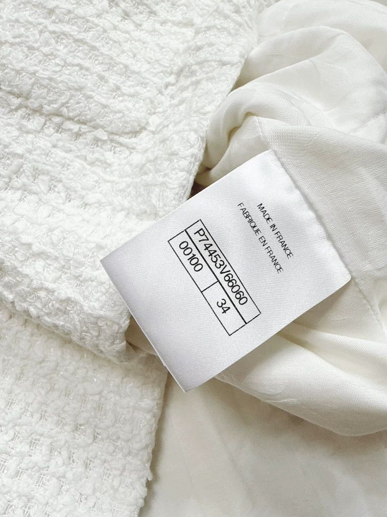 Chanel Chanel 23P White Tweed Long Sleeve Jacket Size M / US 6-8 / IT 42-44 - 6 Thumbnail