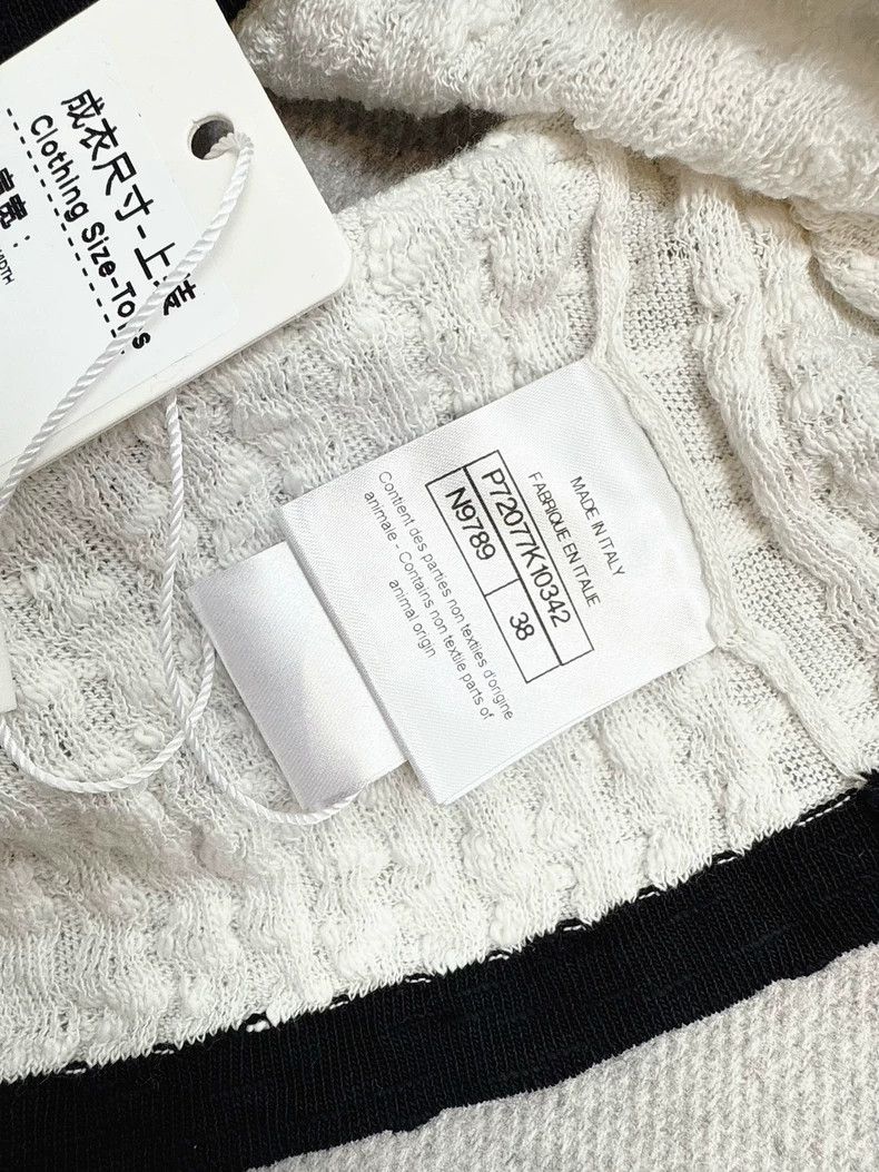 Chanel Chanel 22C White Black Halter Crop Top Size M / US 6-8 / IT 42-44 - 5 Thumbnail