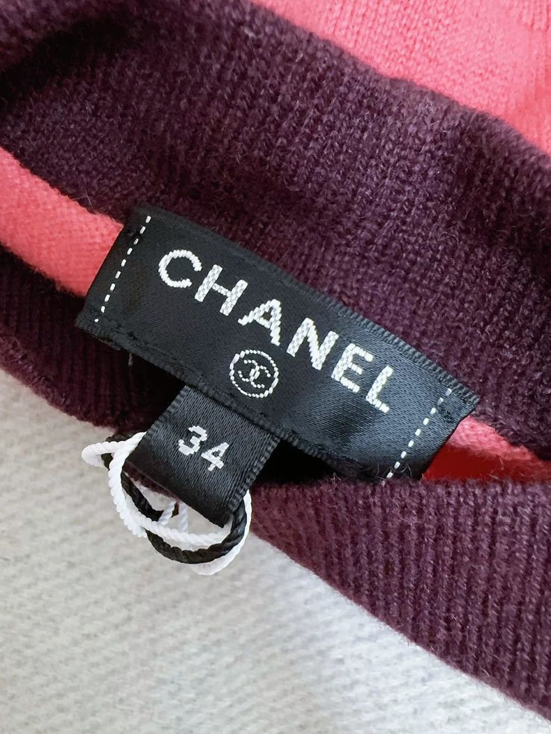 Chanel Chanel Pink Brown Trim Knit Camisole Top Size S / US 4 / IT 40 - 5 Thumbnail