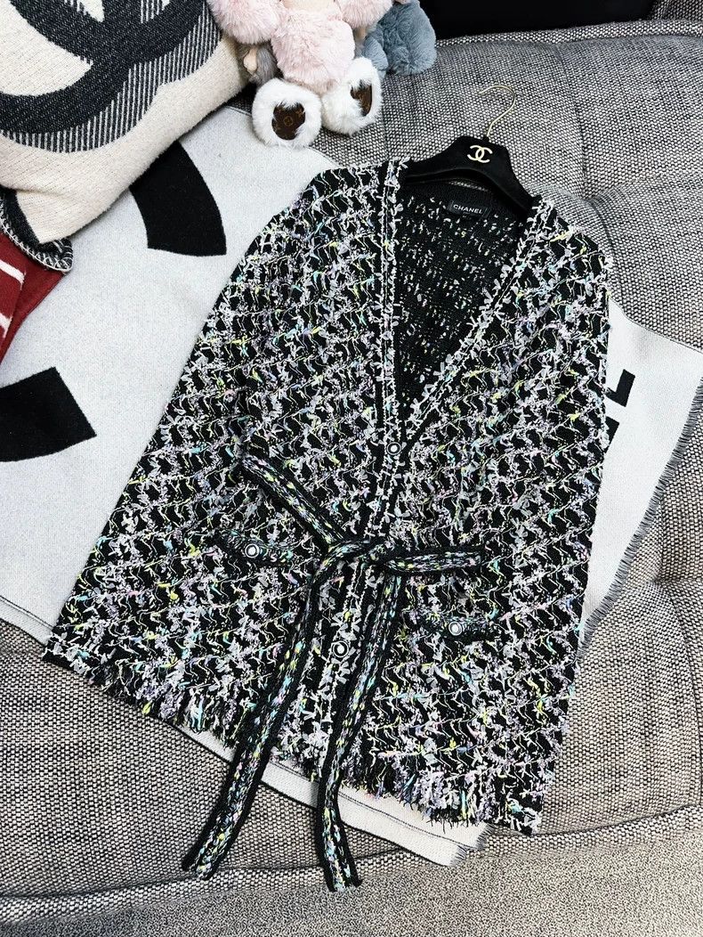 Chanel Chanel 22P Wave Pattern Fringe Knit Cardigan Size M / US 6-8 / IT 42-44 - 3 Thumbnail