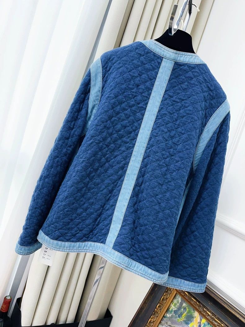 Chanel Chanel Blue Quilted Denim Trim Jacket Size M / US 6-8 / IT 42-44 - 2 Thumbnail