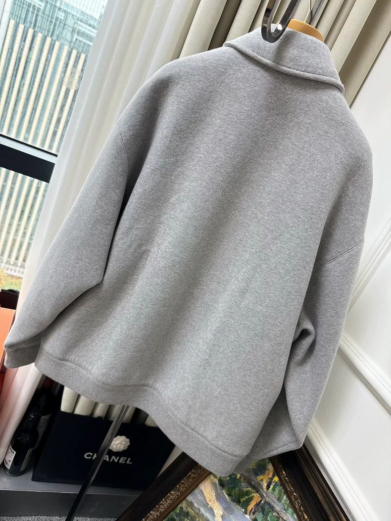 Miu Miu MiuMiu Gray Jacket with Brown Leather Buckle Size M / US 6-8 / IT 42-44 - 3 Thumbnail