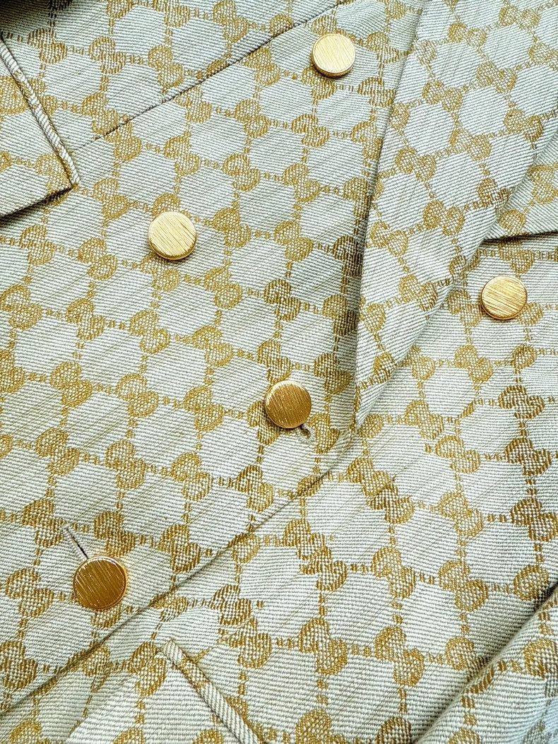 Gucci Gucci All-over Logo Beige Blazer Size M / US 6-8 / IT 42-44 - 3 Thumbnail