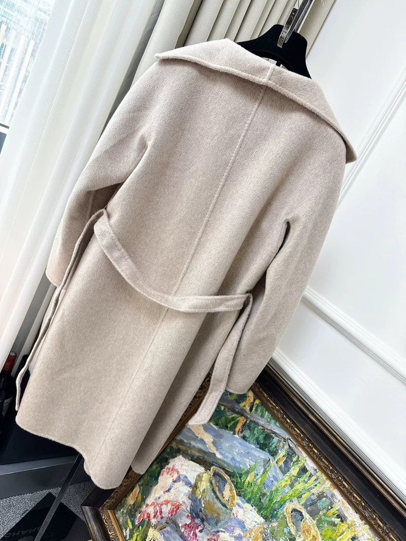 Max Mara MaxMara Oatmeal Cashmere Coat with Belt Size M / US 6-8 / IT 42-44 - 2 Thumbnail