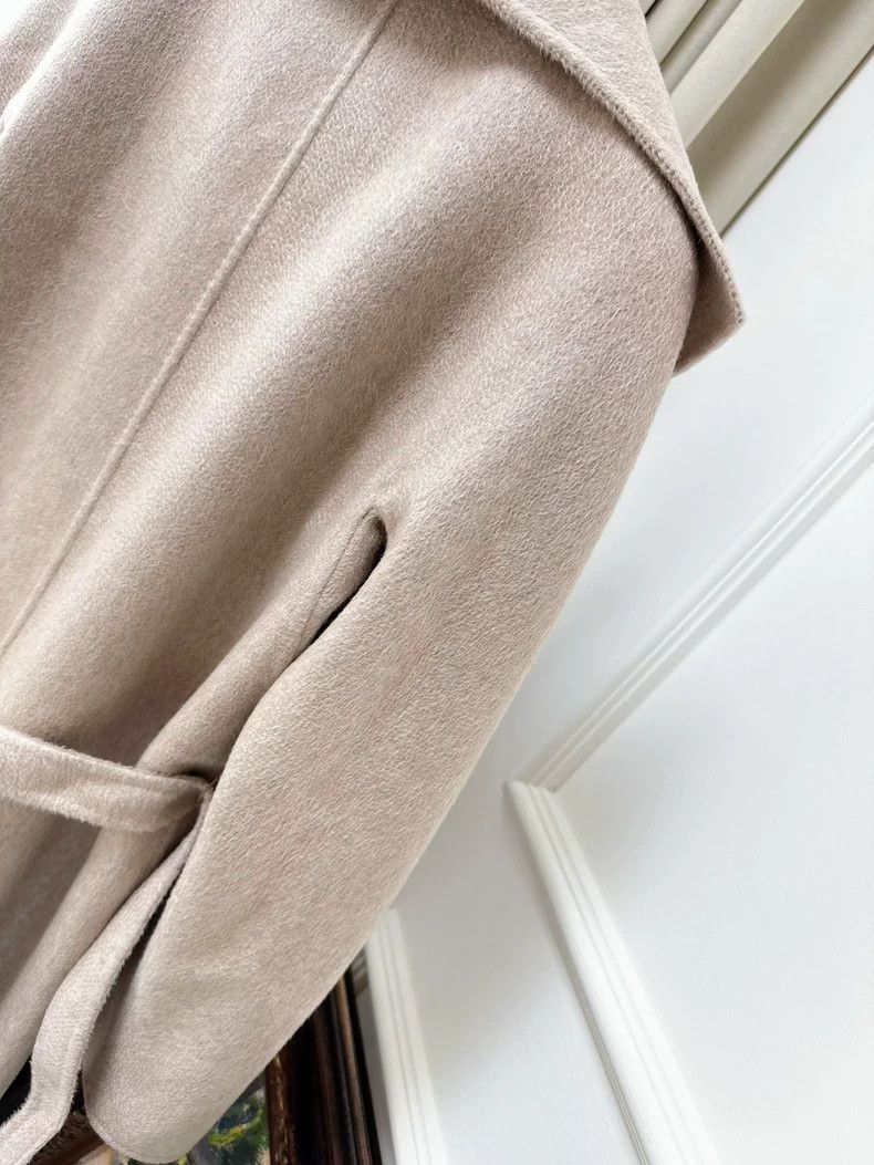 Max Mara MaxMara Oatmeal Cashmere Coat with Belt Size M / US 6-8 / IT 42-44 - 3 Thumbnail