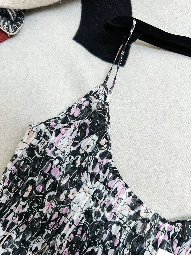 Chanel Chanel 24P Black Pink Silk Camisole Top Size M / US 6-8 / IT 42-44 - 4 Thumbnail