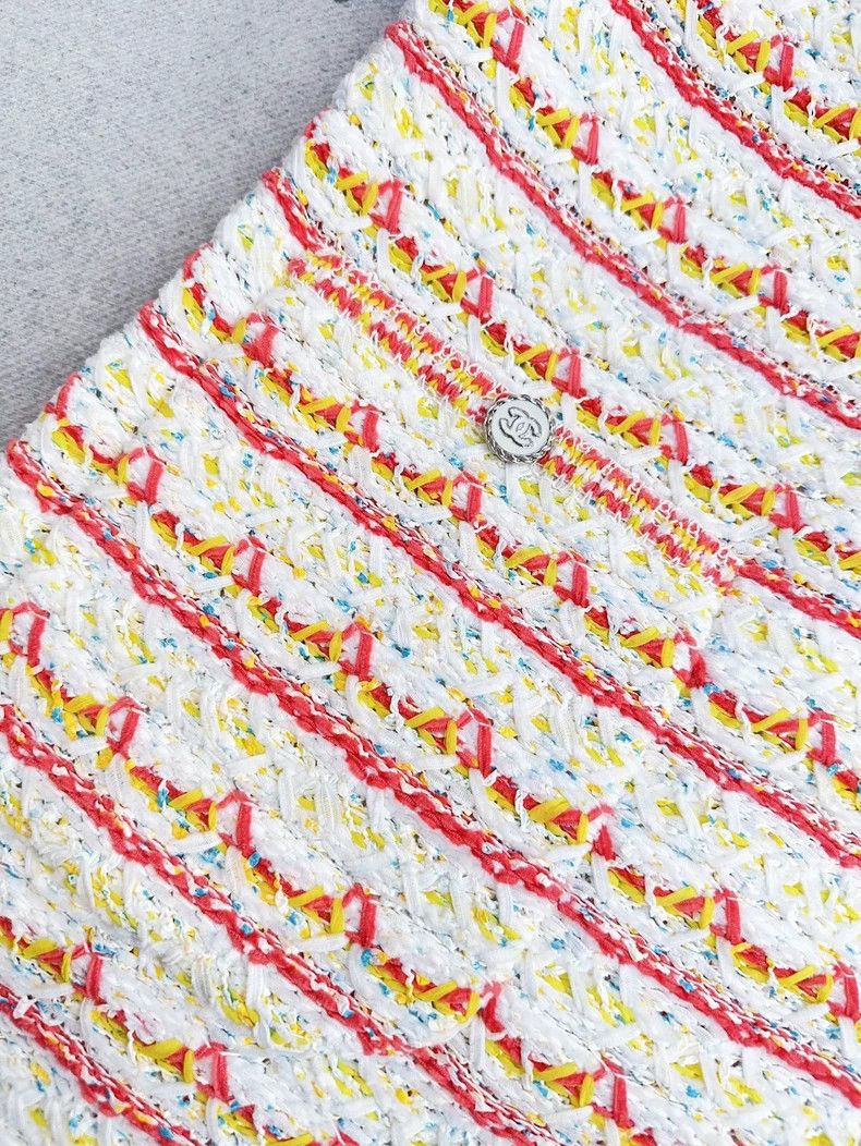 Chanel Chanel 19s Orange White Stripe Knit Dress Size M / US 6-8 / IT 42-44 - 3 Thumbnail