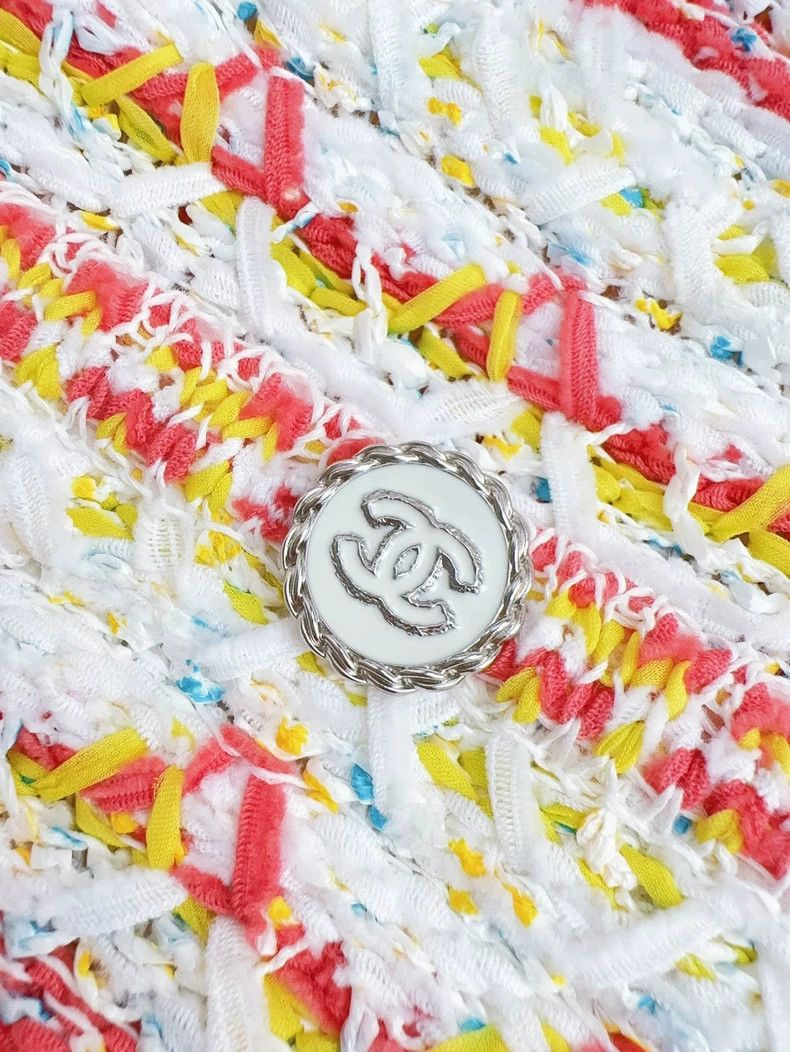 Chanel Chanel 19s Orange White Stripe Knit Dress Size M / US 6-8 / IT 42-44 - 4 Thumbnail