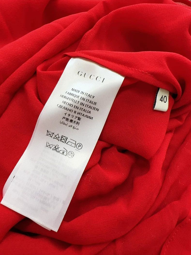 Gucci Gucci Red Silver Pleated Wave Pattern Skirt Size 28" / US 6 / IT 42 - 7 Thumbnail