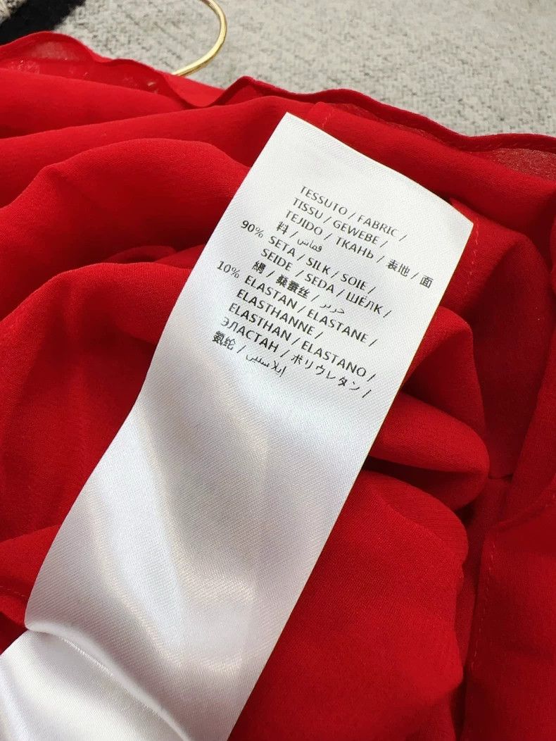 Gucci Gucci Red Silver Pleated Wave Pattern Skirt Size 28" / US 6 / IT 42 - 8 Thumbnail