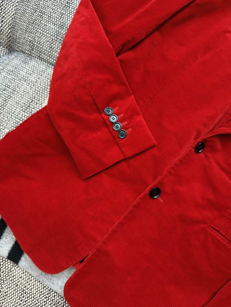 Dior Dior Red Corduroy Blazer Jacket Size L / US 10 / IT 46 - 4 Thumbnail