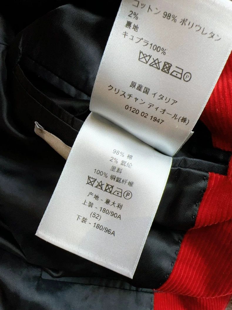 Dior Dior Red Corduroy Blazer Jacket Size L / US 10 / IT 46 - 8 Thumbnail