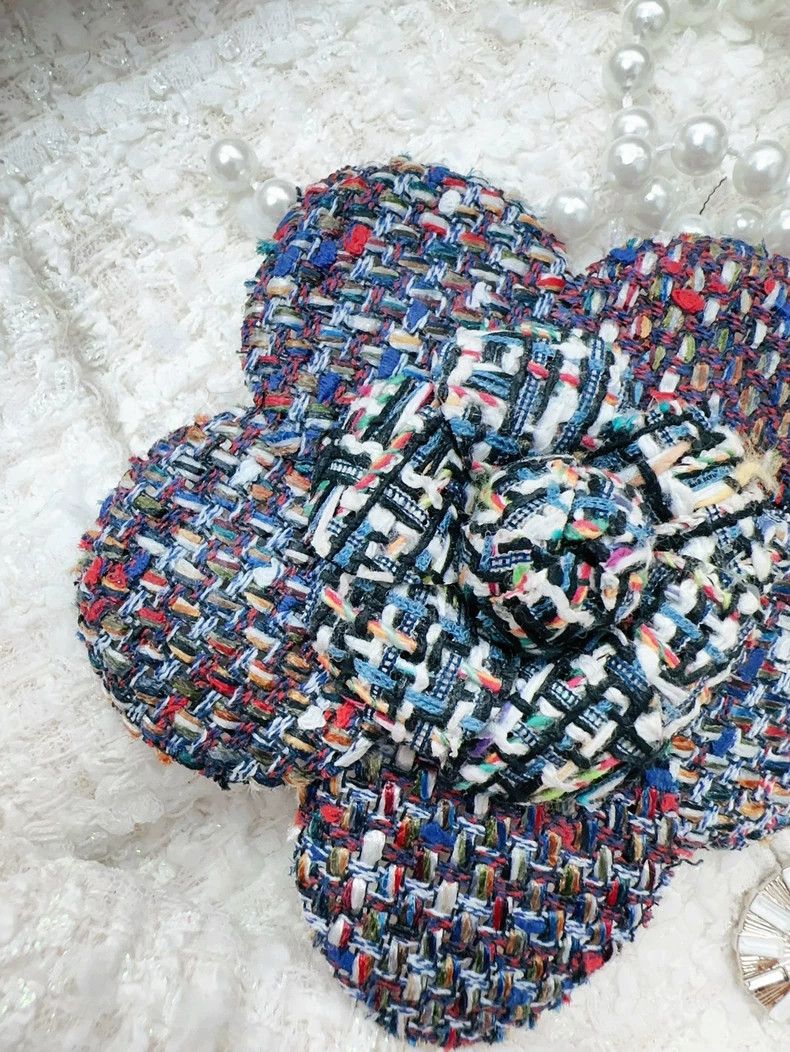 Chanel Chanel Camellia Tweed Brooch 17p Size ONE SIZE - 3 Thumbnail