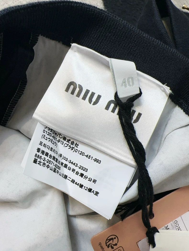 Miu Miu Miumiu Navy Blue Knit Skirt Size 38" / US 16 / IT 52 - 5 Thumbnail