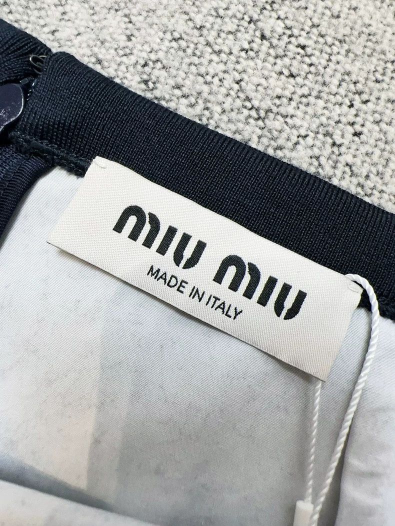 Miu Miu Miumiu Navy Blue Knit Skirt Size 38" / US 16 / IT 52 - 4 Thumbnail
