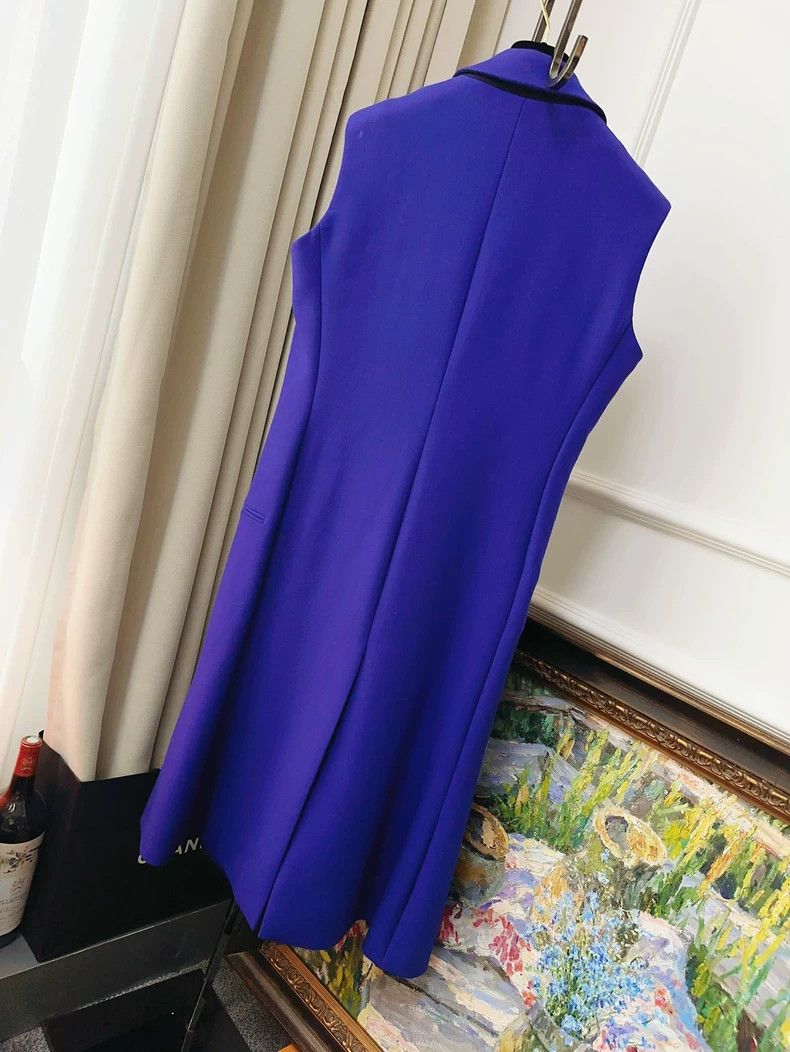 Dior Dior Blue Purple Midi Vest Dress Size M / US 6-8 / IT 42-44 - 2 Thumbnail