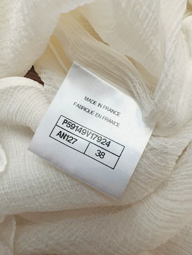 Chanel Chanel White Silk Sleeveless Tank Top Size M / US 6-8 / IT 42-44 - 8 Thumbnail