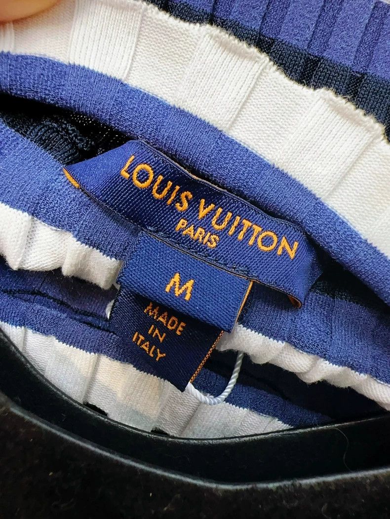 Louis Vuitton Louis Vuitton Blue White Striped Short Sleeve Top Size M / US 6-8 / IT 42-44 - 7 Thumbnail