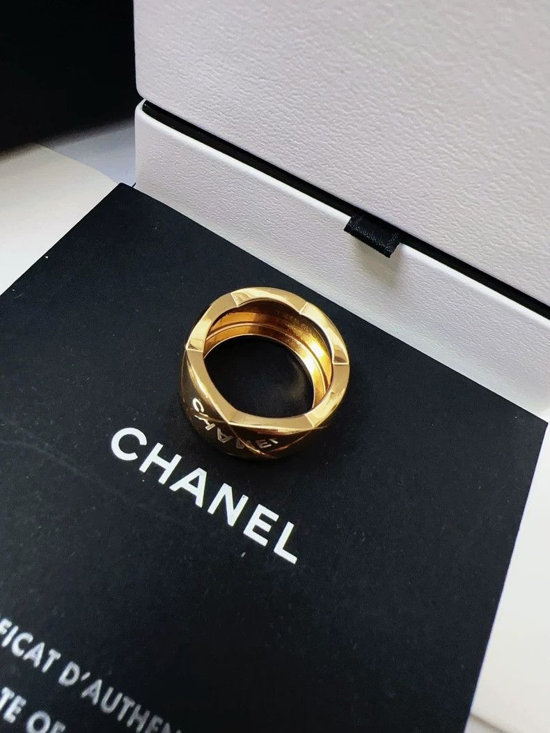 Chanel Chanel Coco Crush Wide Gold Ring Size ONE SIZE - 5 Thumbnail