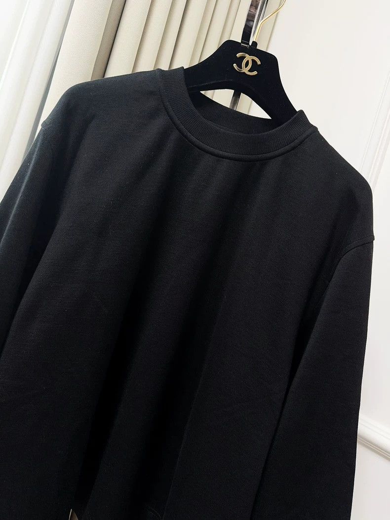 Hermes Hermes New Black Crewneck Stamp Logo Sweatshirt Size M / US 6-8 / IT 42-44 - 3 Thumbnail