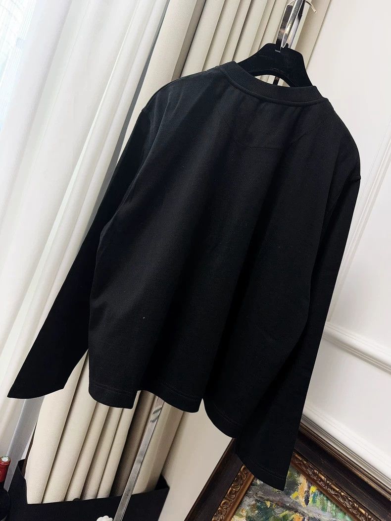 Hermes Hermes New Black Crewneck Stamp Logo Sweatshirt Size M / US 6-8 / IT 42-44 - 2 Thumbnail