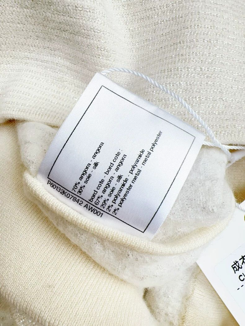 Chanel Chanel White Sequin Crewneck Knit Sweater Size M / US 6-8 / IT 42-44 - 8 Thumbnail