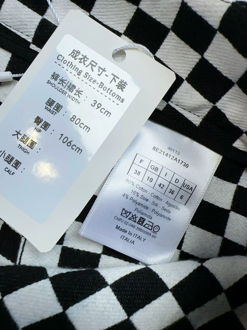 Dior Dior Black White Checkered Shorts Size 38" / US 16 / IT 52 - 5 Thumbnail