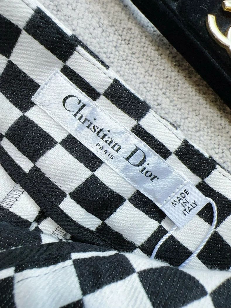 Dior Dior Black White Checkered Shorts Size 38" / US 16 / IT 52 - 4 Thumbnail