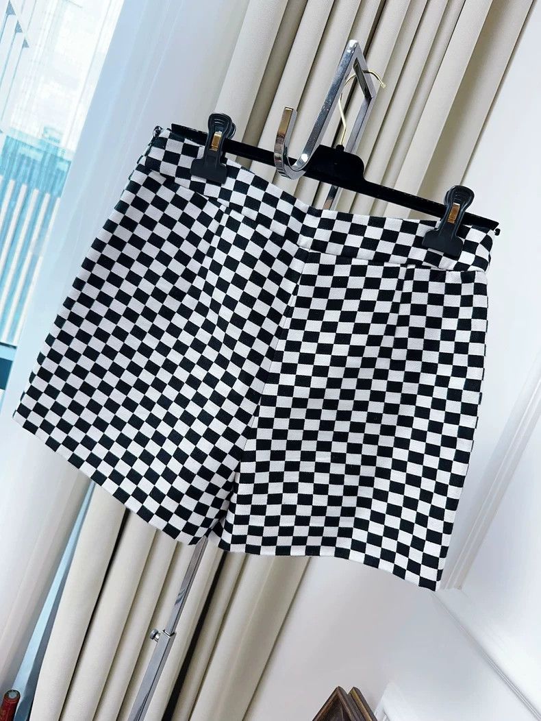 Dior Dior Black White Checkered Shorts Size 38" / US 16 / IT 52 - 2 Thumbnail
