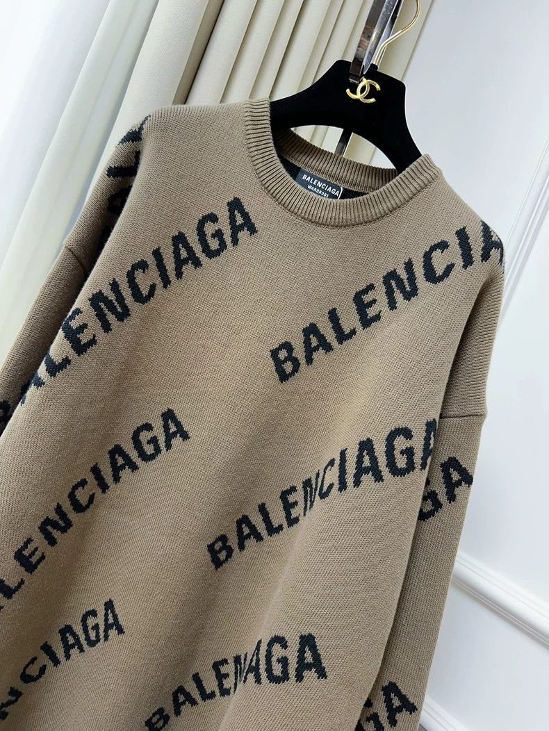 Balenciaga Balenciaga Logo Print Long Sleeve Sweater Size M / US 6-8 / IT 42-44 - 4 Thumbnail