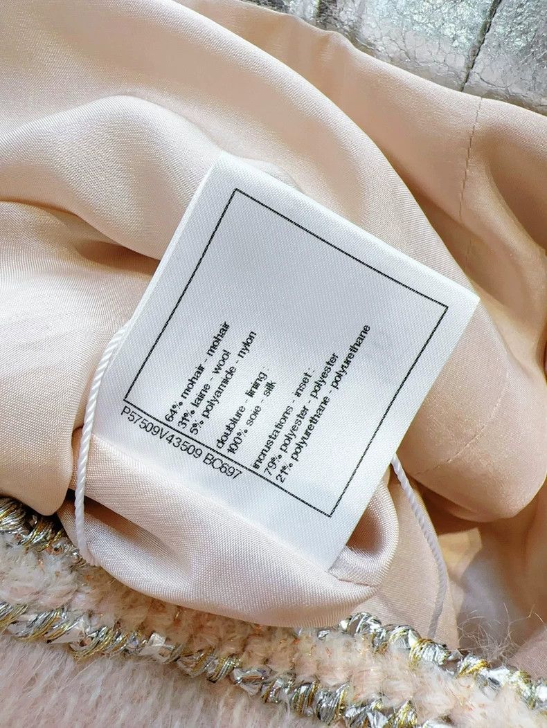 Chanel Chanel Cashmere Pink Skirt with Silver Trim Size 38" / US 16 / IT 52 - 7 Thumbnail