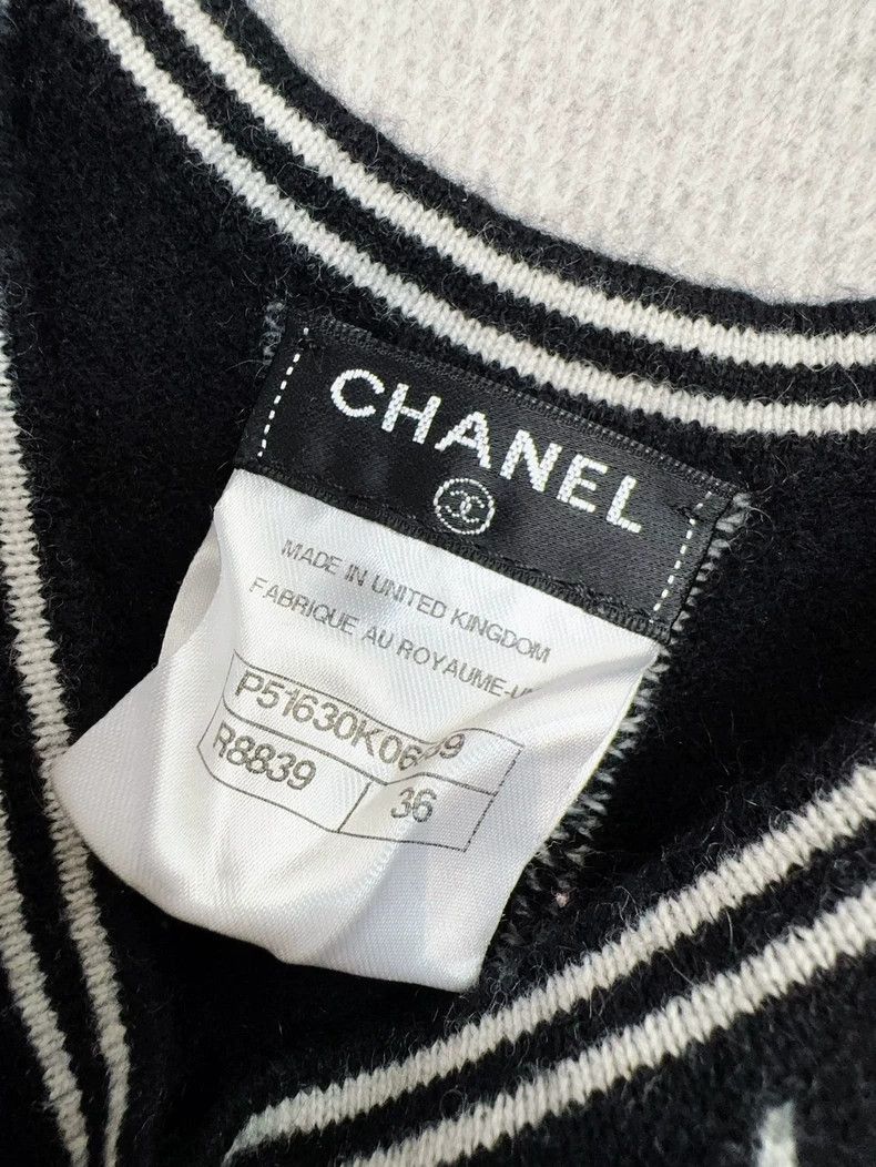 Chanel Chanel 23P Black Striped Knit Tank Top Size M / US 6-8 / IT 42-44 - 4 Thumbnail