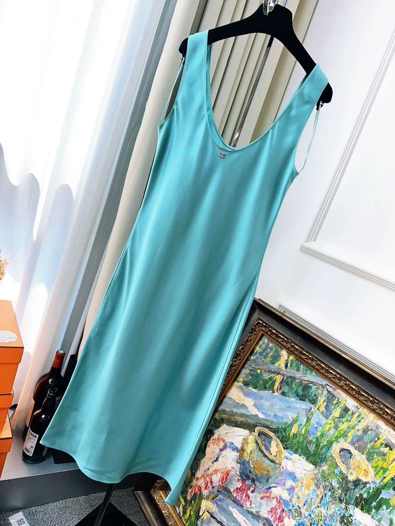 Chanel Chanel 23P Satin Silk Sleeveless Dress Size M / US 6-8 / IT 42-44 - 2 Thumbnail