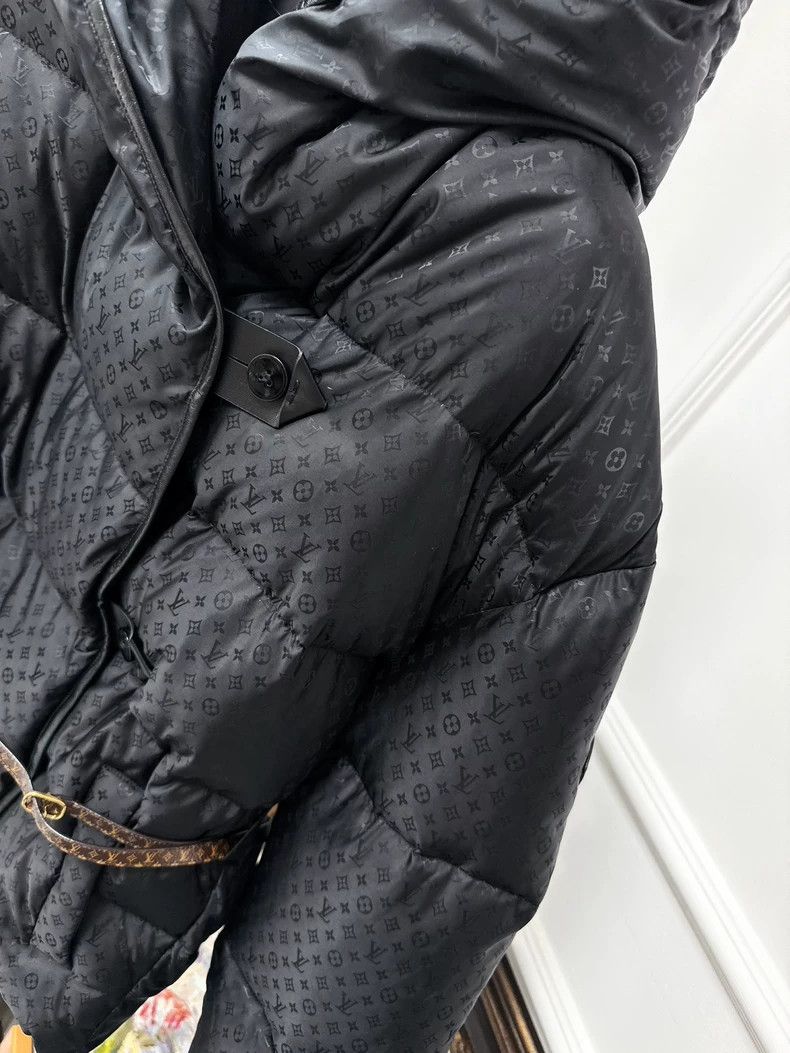 Louis Vuitton Louis Vuitton Black Monogram Hooded Down Jacket Size M / US 6-8 / IT 42-44 - 2 Thumbnail