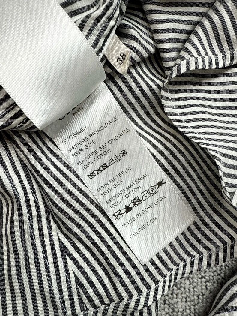 Celine Celine Striped Long Sleeve Button Up Shirt Size M / US 6-8 / IT 42-44 - 8 Thumbnail