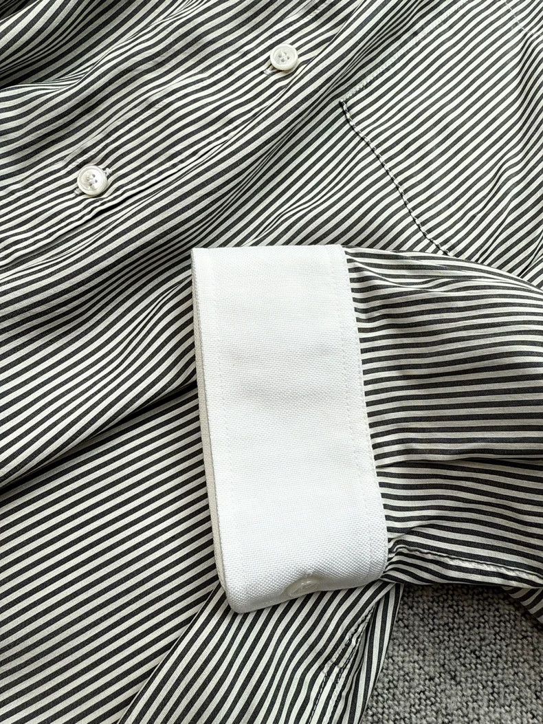 Celine Celine Striped Long Sleeve Button Up Shirt Size M / US 6-8 / IT 42-44 - 6 Thumbnail