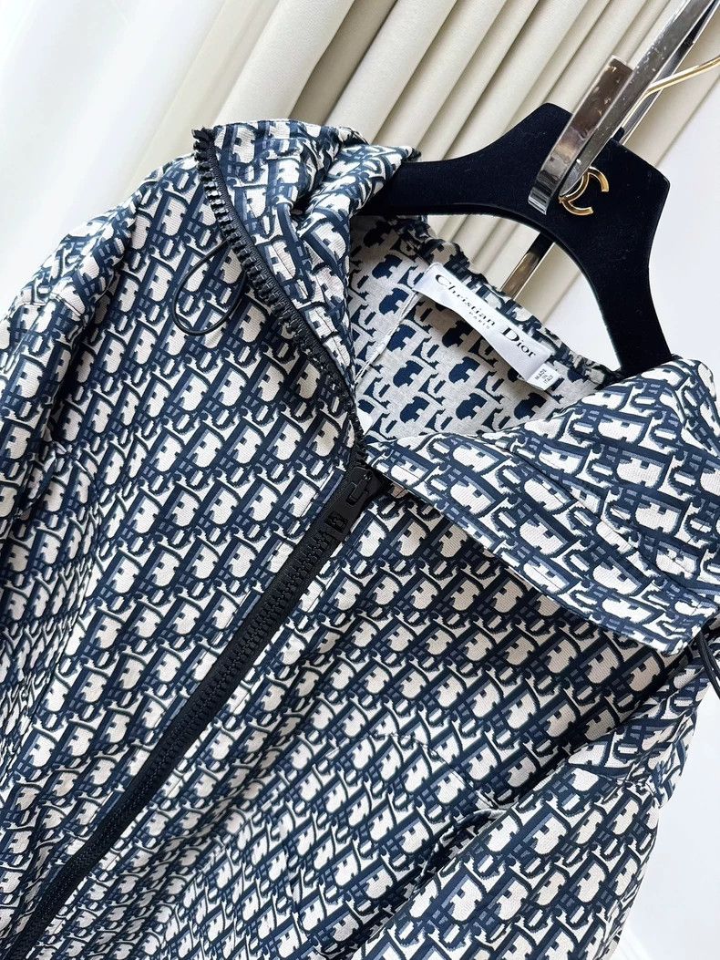 Dior Dior Classic Logo Print Hooded Jacket Size M / US 6-8 / IT 42-44 - 3 Thumbnail