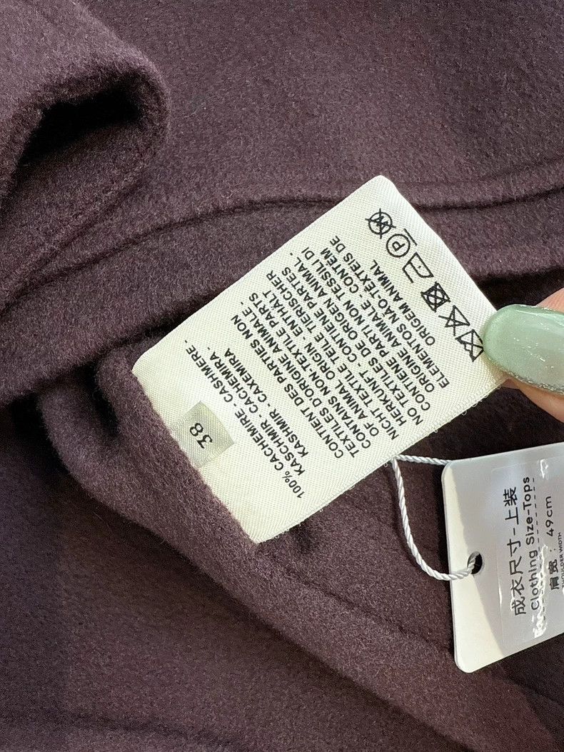 Hermes Hermes Burgundy Short Cashmere Coat Size M / US 6-8 / IT 42-44 - 5 Thumbnail