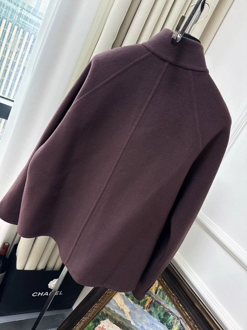 Hermes Hermes Burgundy Short Cashmere Coat Size M / US 6-8 / IT 42-44 - 2 Thumbnail