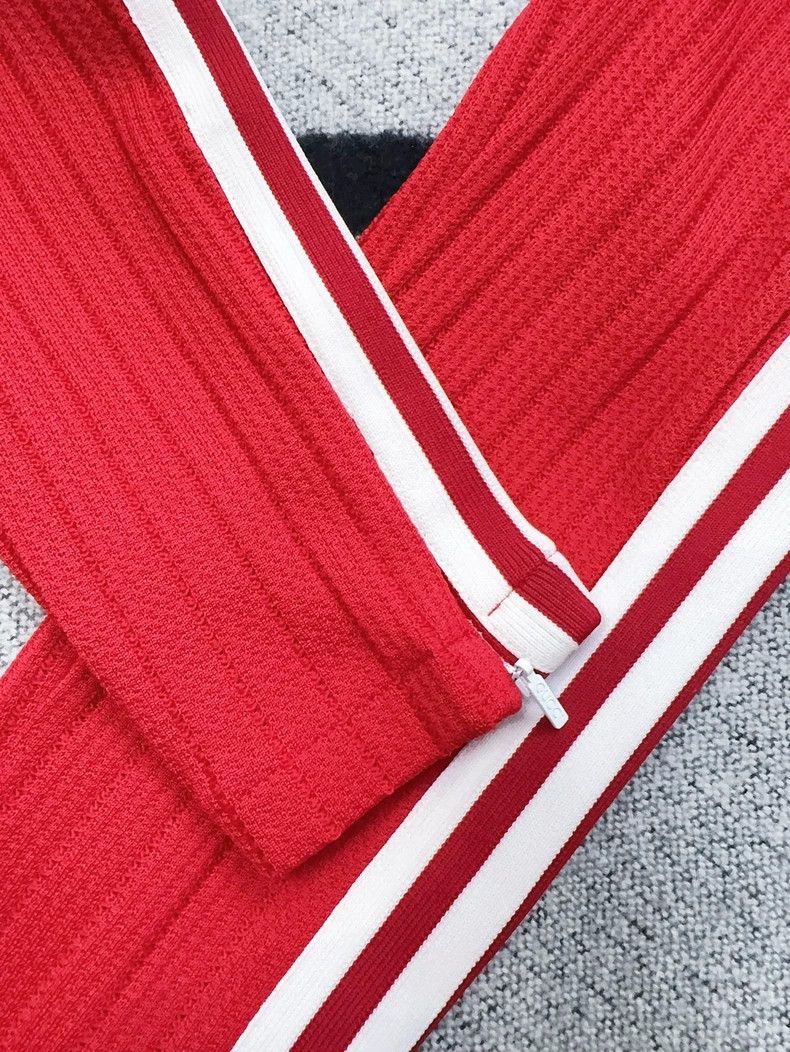 Gucci Gucci Adidas Collaboration Red Slim-fit Casual Pants Size 24" / US 00 / IT 34 - 7 Thumbnail