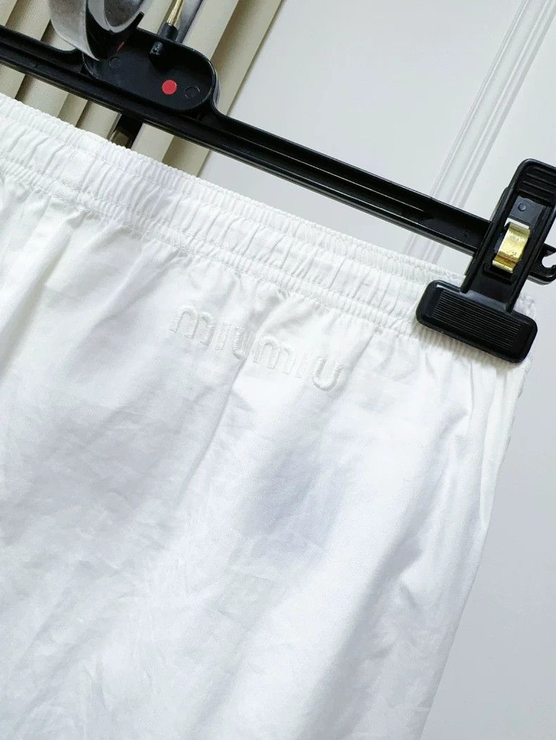 Miu Miu Miu Miu White Straight-Leg Pants Size 36" / US 14 / IT 50 - 3 Thumbnail