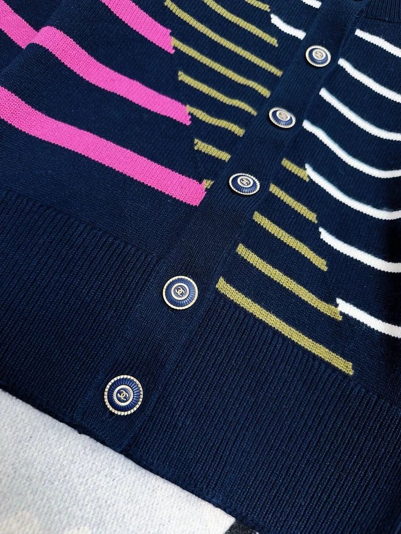 Chanel Chanel 20C Knit Cardigan Coat Blue Multi Size M / US 6-8 / IT 42-44 - 6 Thumbnail