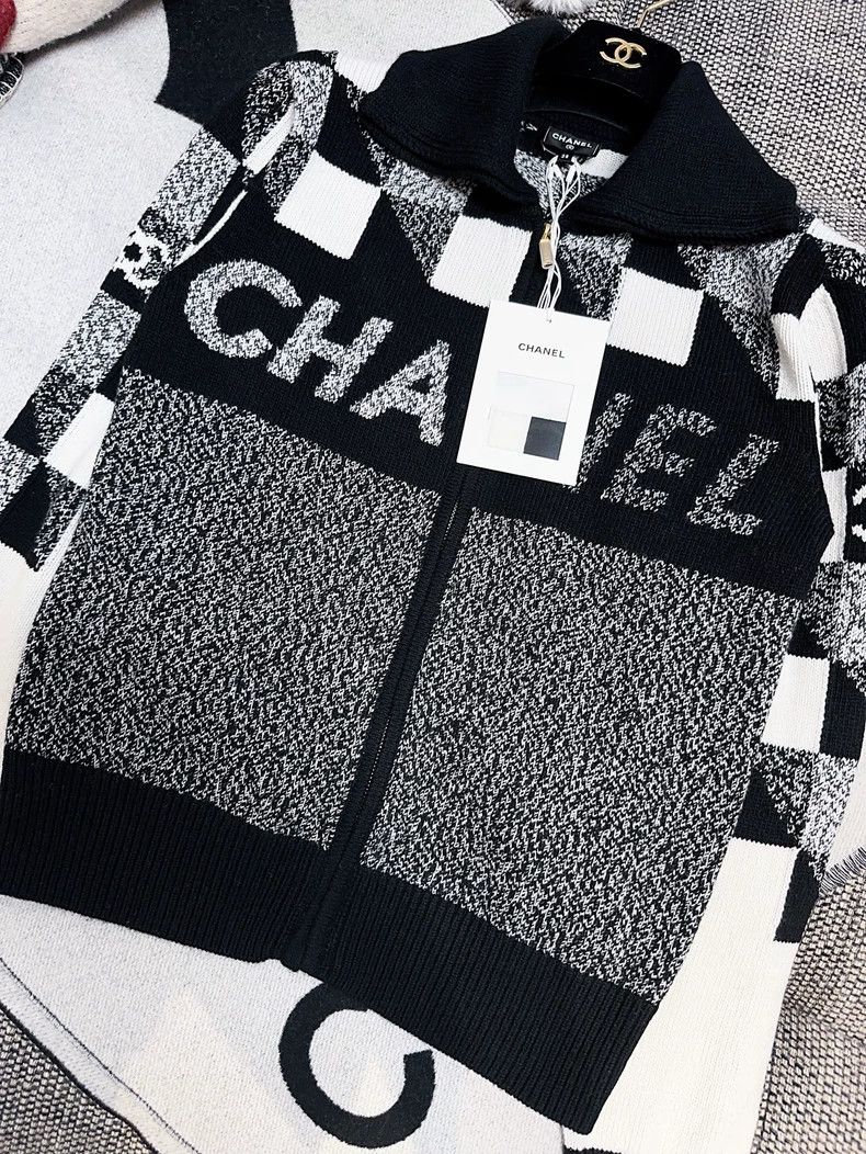 Chanel Chanel Coco Neige Checkerboard Zip Sweater Size M / US 6-8 / IT 42-44 - 8 Thumbnail