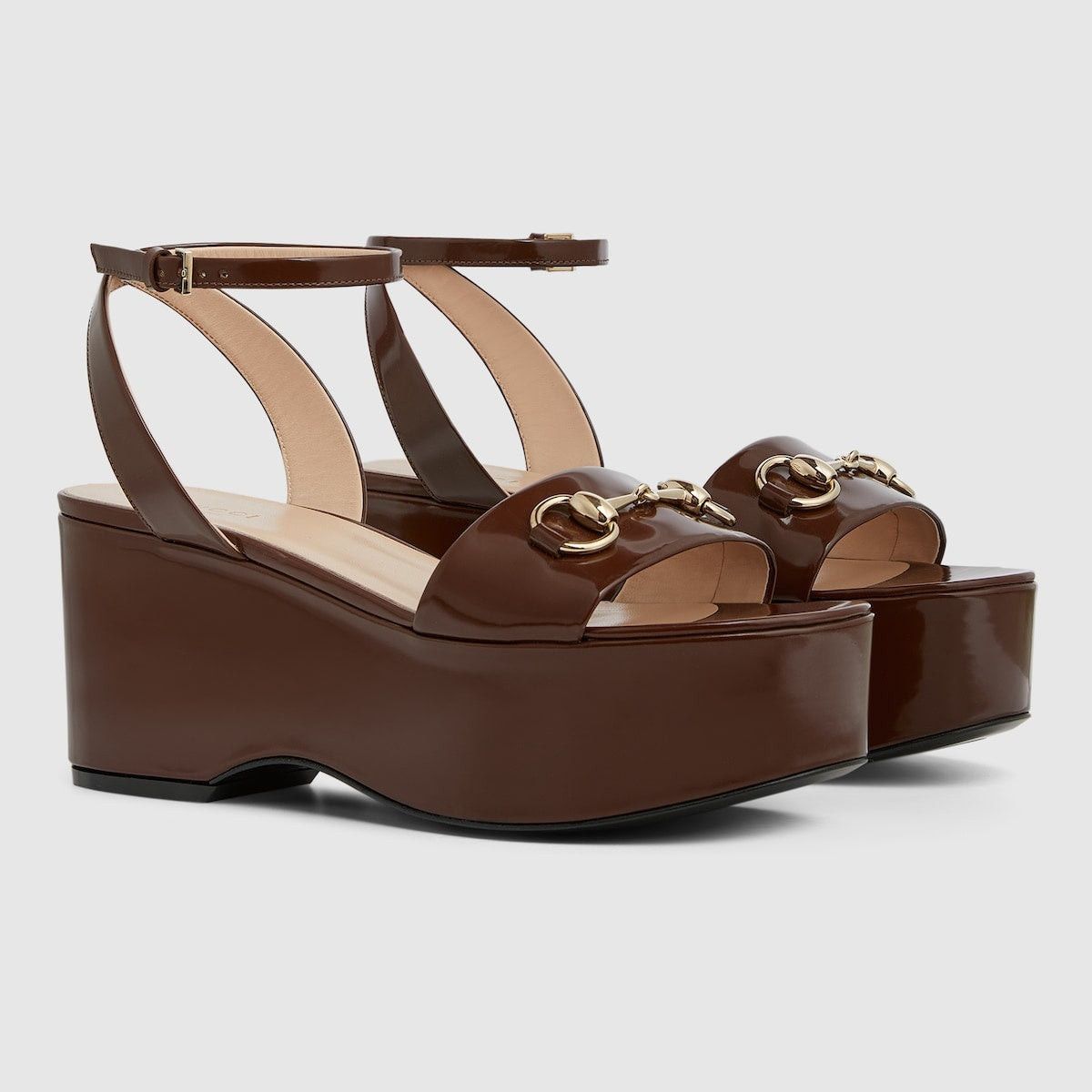 Gucci Gucci Horsebit Leather Platform Sandals SIZE 37 Size ONE SIZE - 2 Thumbnail