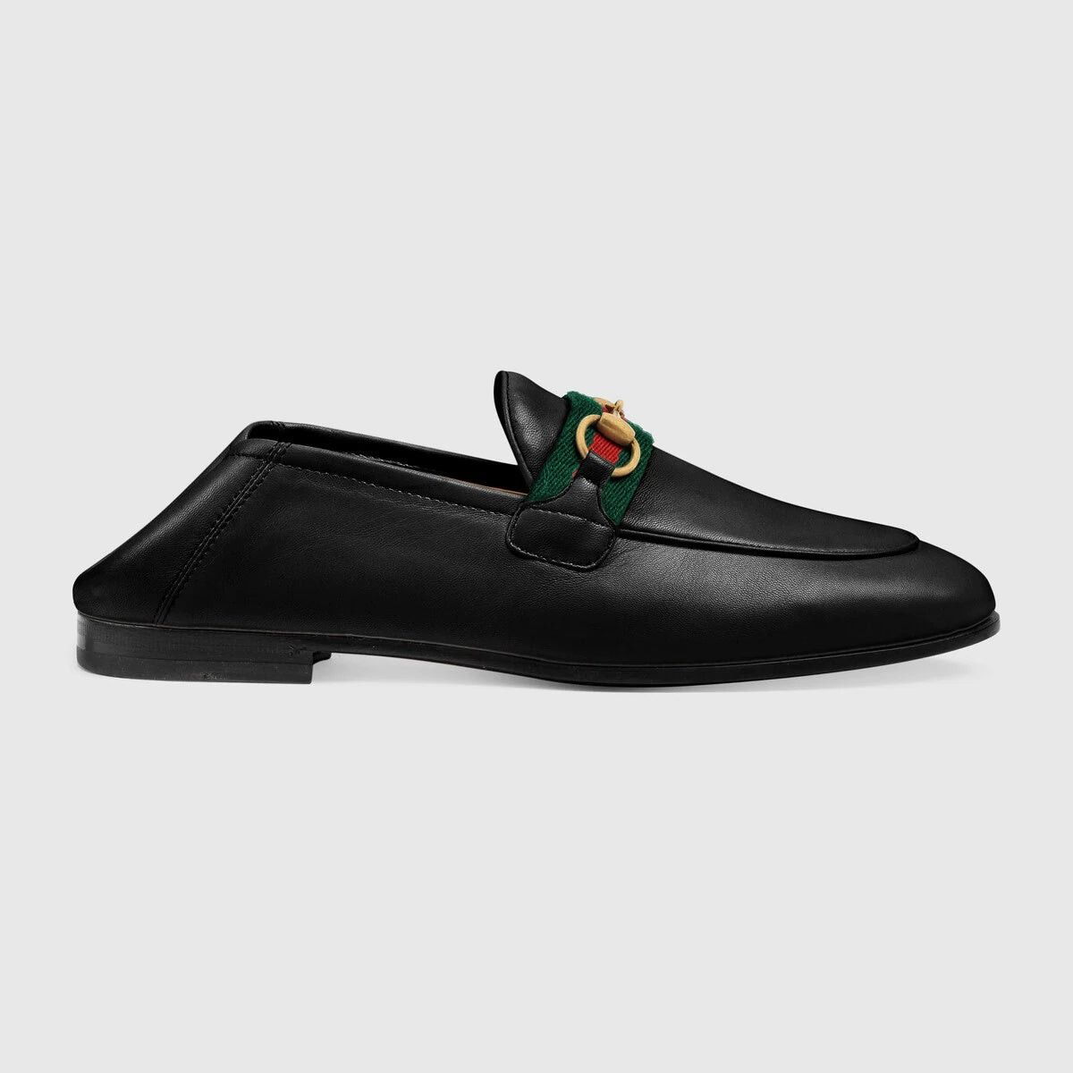 Gucci Horsebit Web Leather Loafers SIZE 41.5