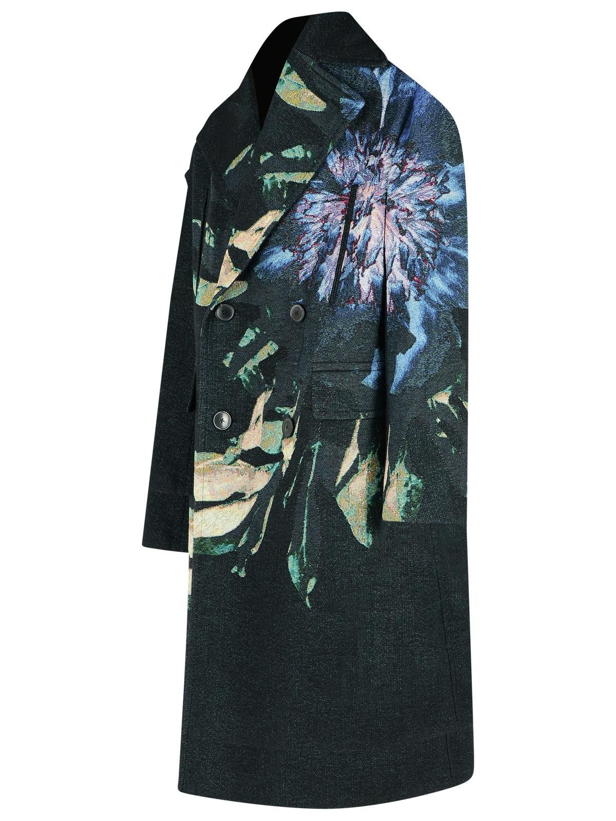 Dries Van Noten DRIES VAN NOTEN Blue Cotton Blend Coat Size US L / EU 52-54 / 3 - 2 Thumbnail