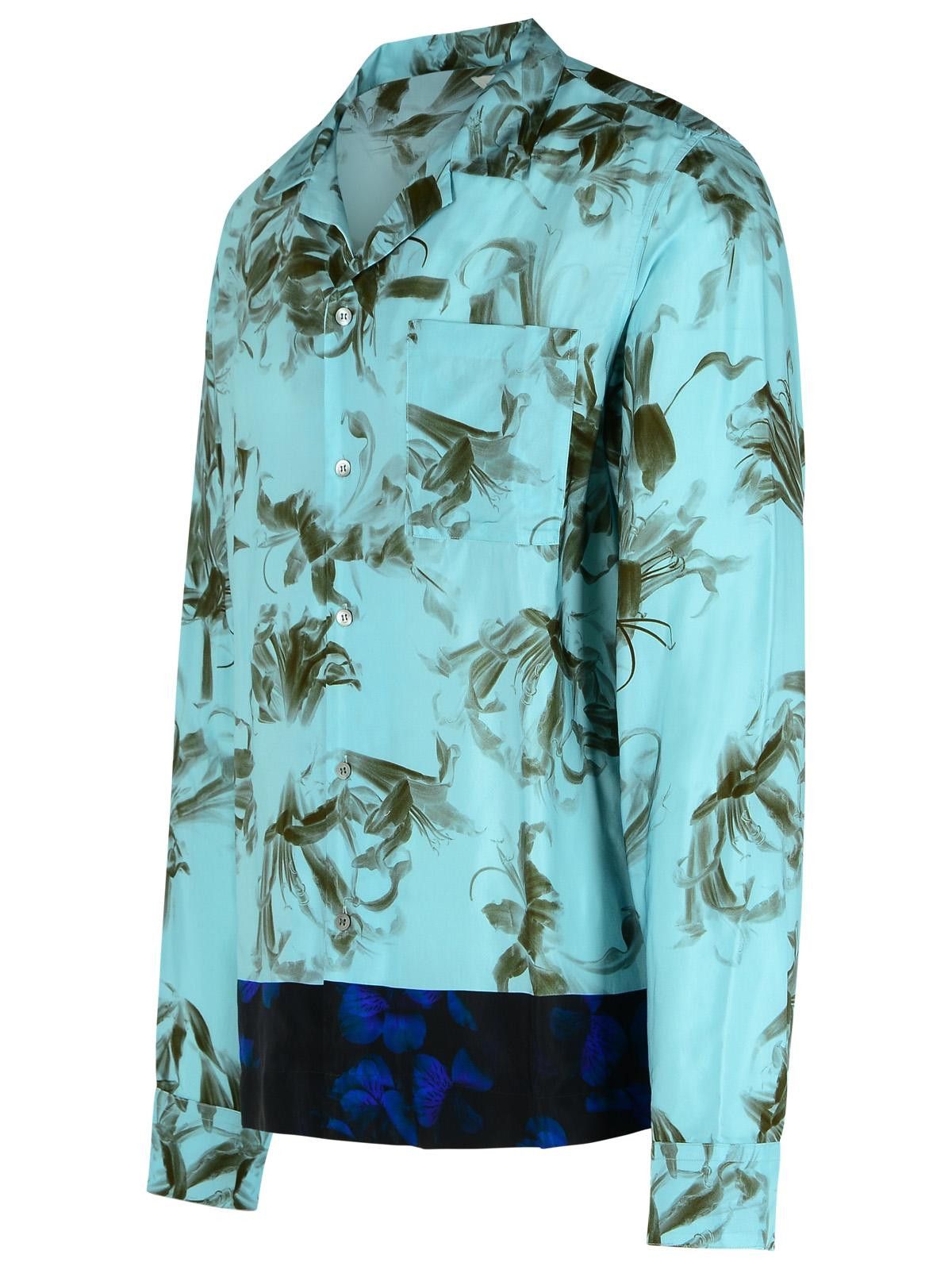 Dries Van Noten DRIES VAN NOTEN Light Blue Viscose Shirt Size US XL / EU 56 / 4 - 2 Thumbnail