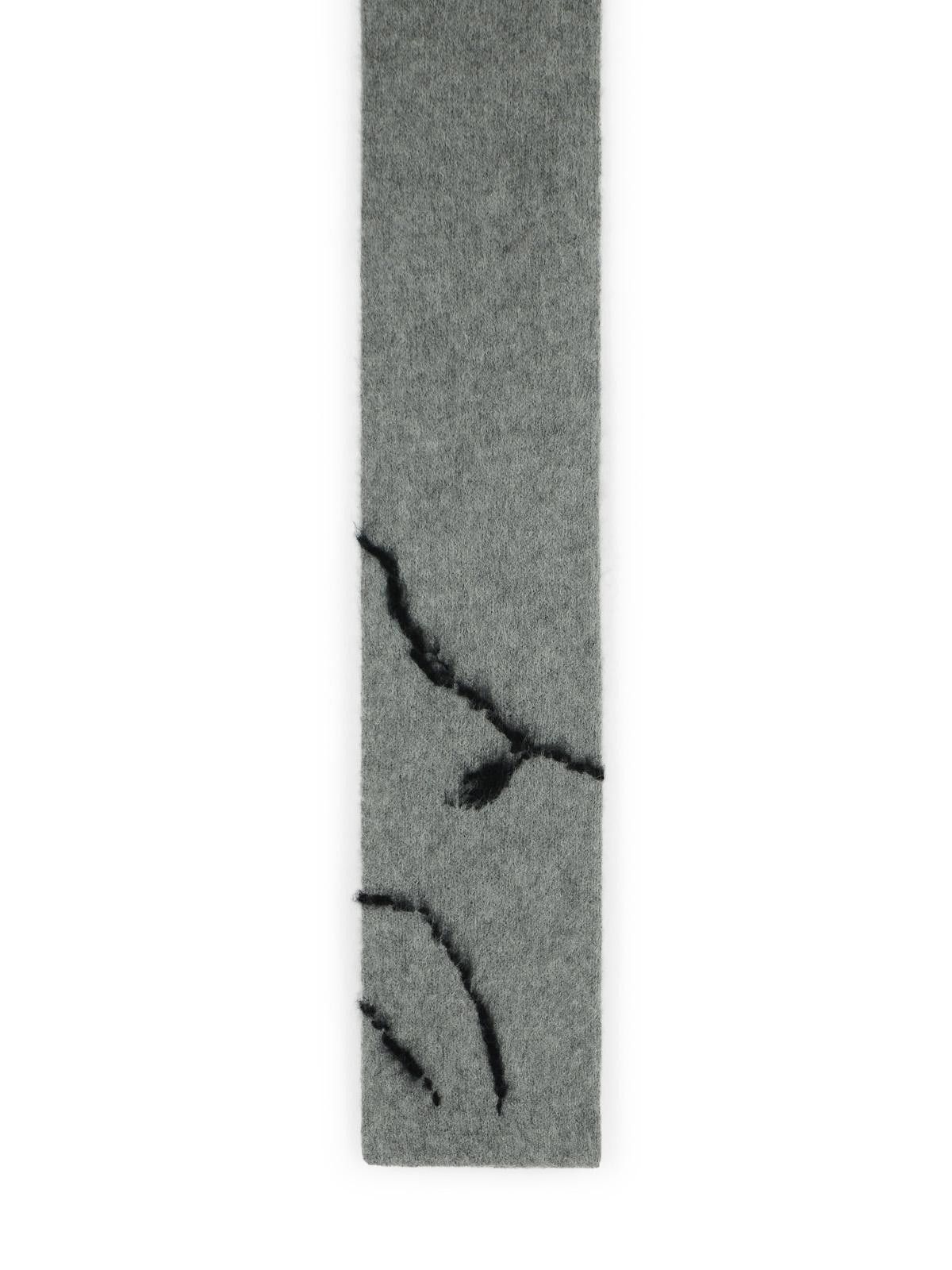 Dries Van Noten DRIES VAN NOTEN 'Mouton' Grey Alpaca Blend Scarf Size ONE SIZE - 2 Thumbnail