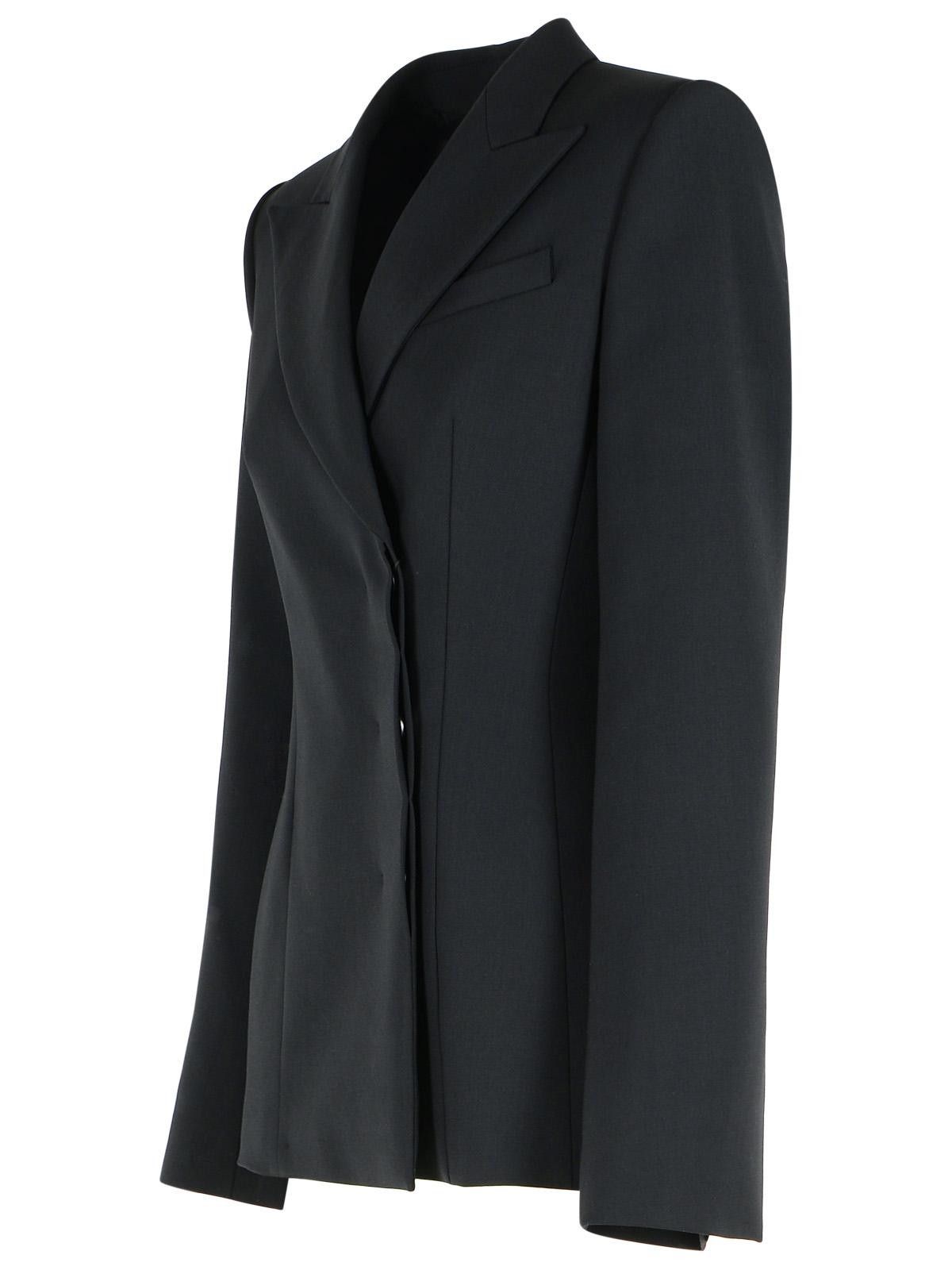 Sportmax SPORTMAX 'Cocco' Black Virgin Wool Blazer Size M / US 6-8 / IT 42-44 - 2 Thumbnail