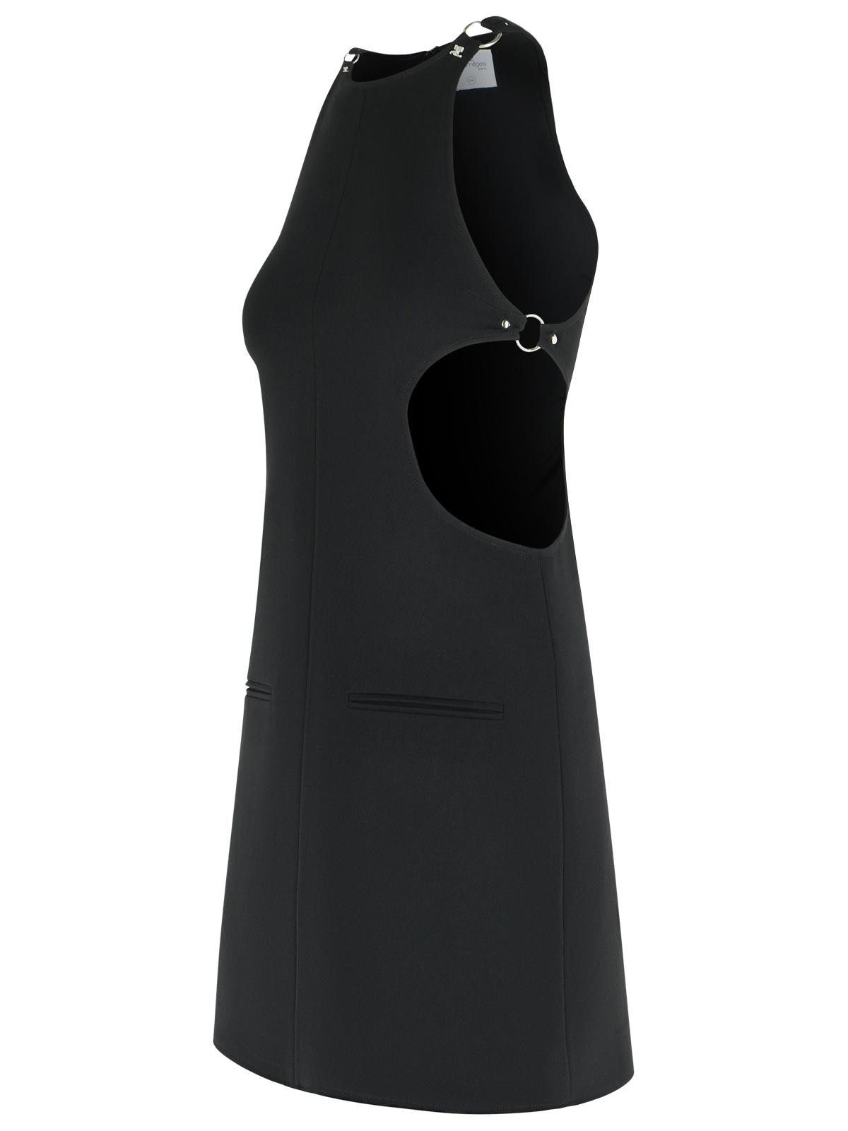 Courreges COURREGES Black Wool Blend Dress Size S / US 4 / IT 40 - 2 Thumbnail
